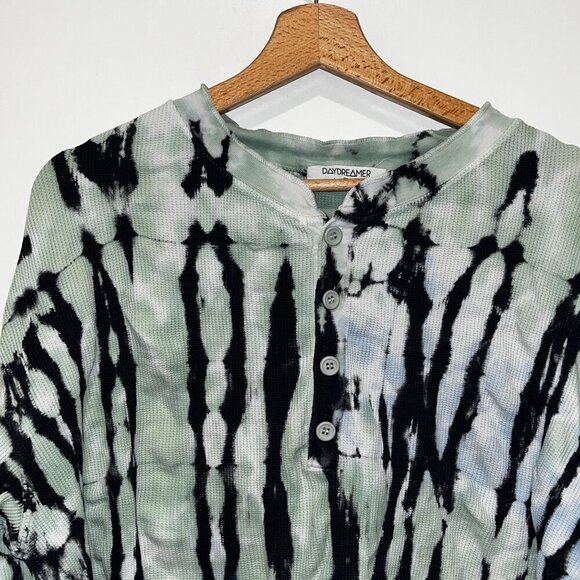 Daydreamer For Free People Tie-Dye Button-Up Long Sleeve Top Women size Medium - Picture 4 of 9